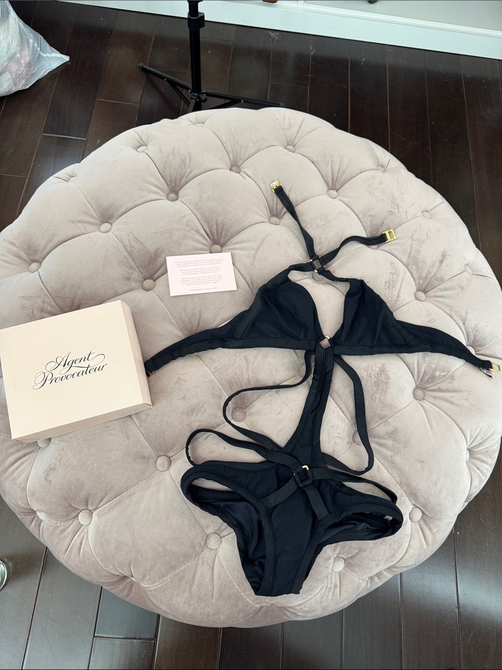 Agent Provocateur Black Strappy Cutout One-Piece